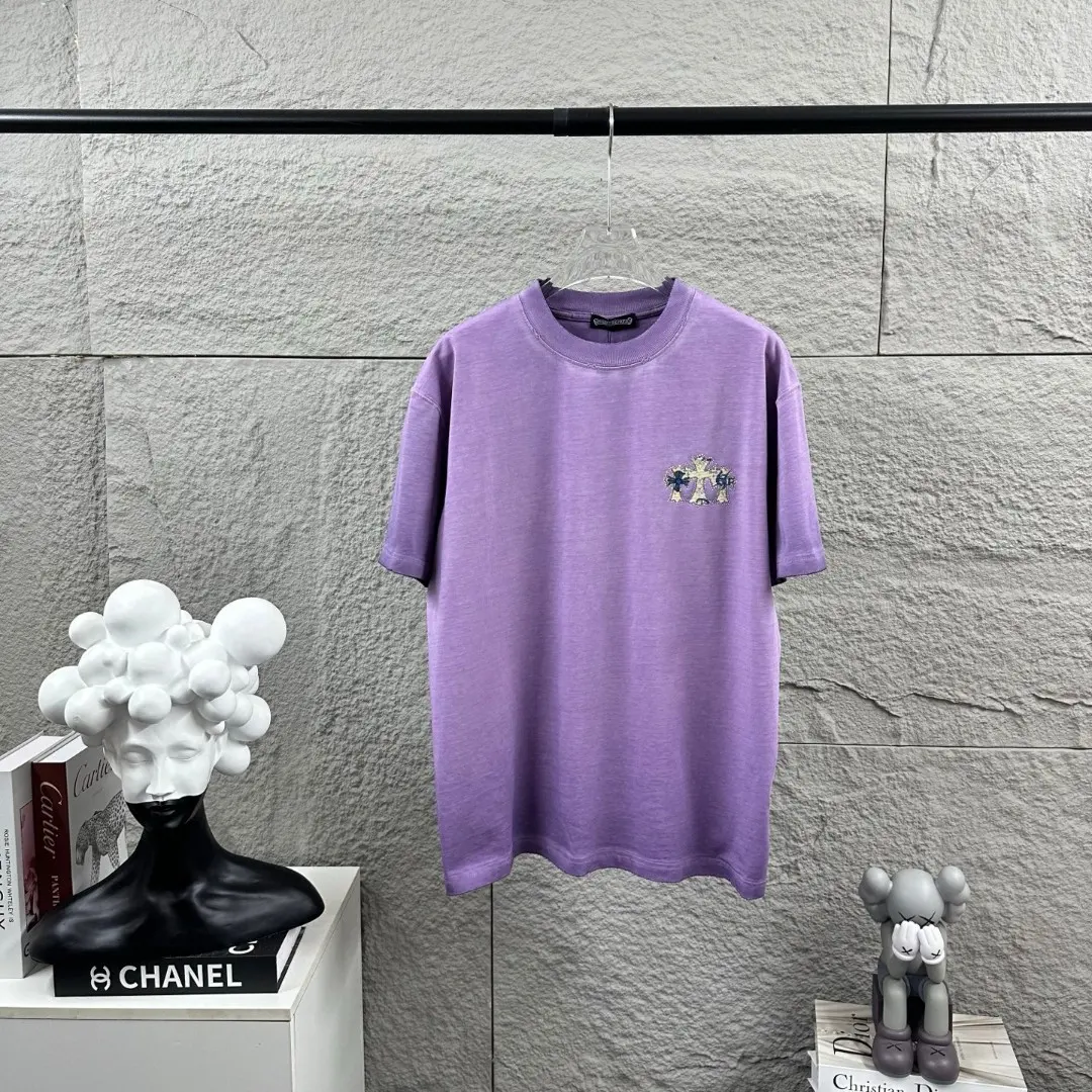 Chrome Hearts Distressed Rhinestone Cross T-Shirt D15019654 — view 2