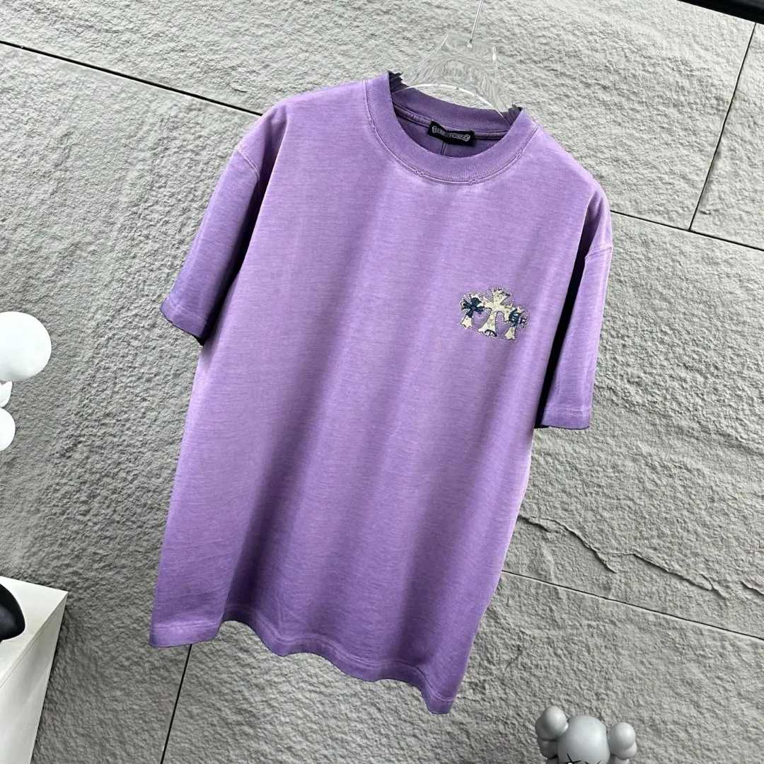 Chrome Hearts Distressed Rhinestone Cross T-Shirt D15019654 — view 7