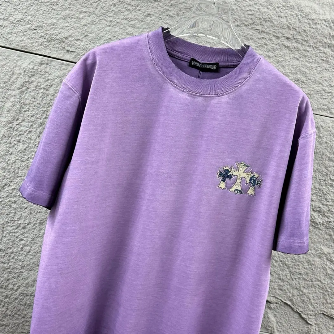 Chrome Hearts Distressed Rhinestone Cross T-Shirt D15019654 — view 10