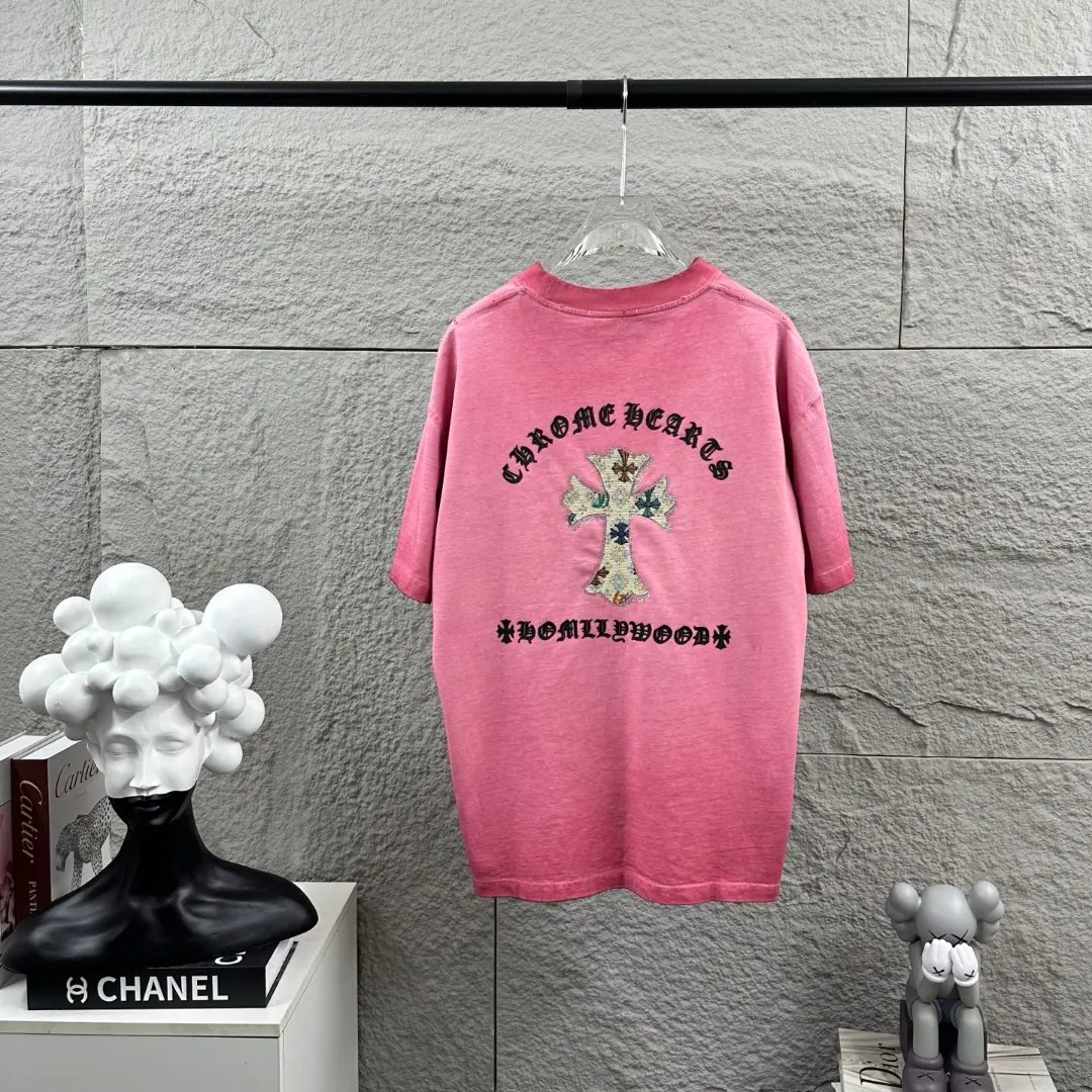 Chrome Hearts Embellished Washed Cotton T-Shirt D15019653