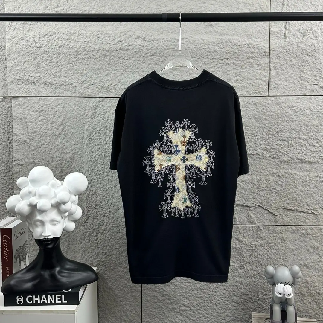 Chrome Hearts Rhinestone Cross Patch T-Shirt D15019680