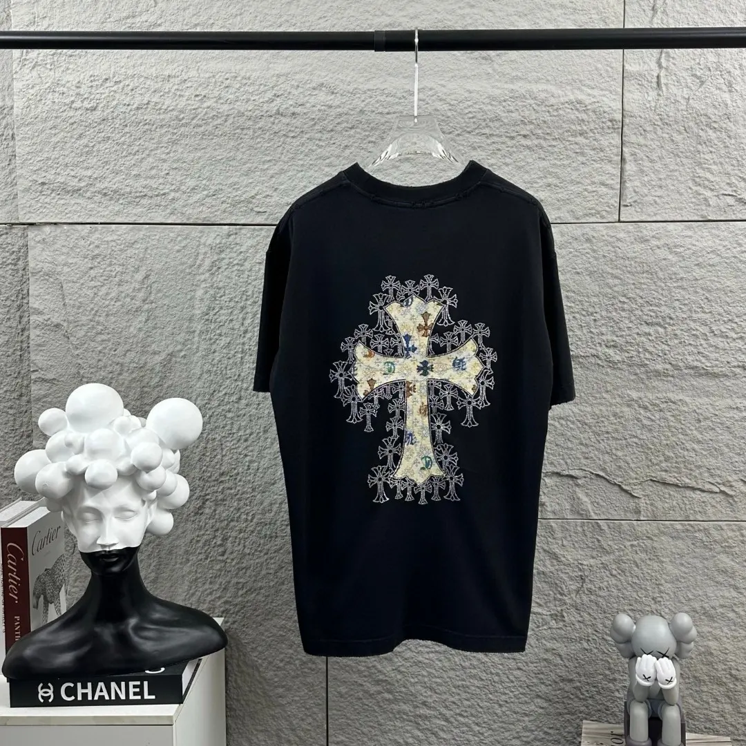 Chrome Hearts Rhinestone Cross Patch T-Shirt D15019680