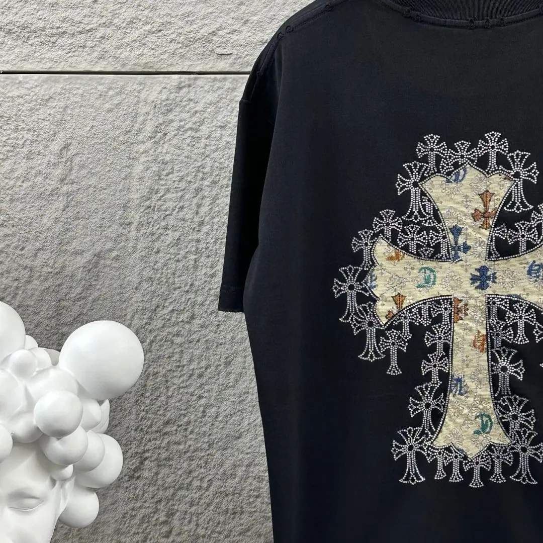 Chrome Hearts Rhinestone Cross Patch T-Shirt D15019680 — view 3