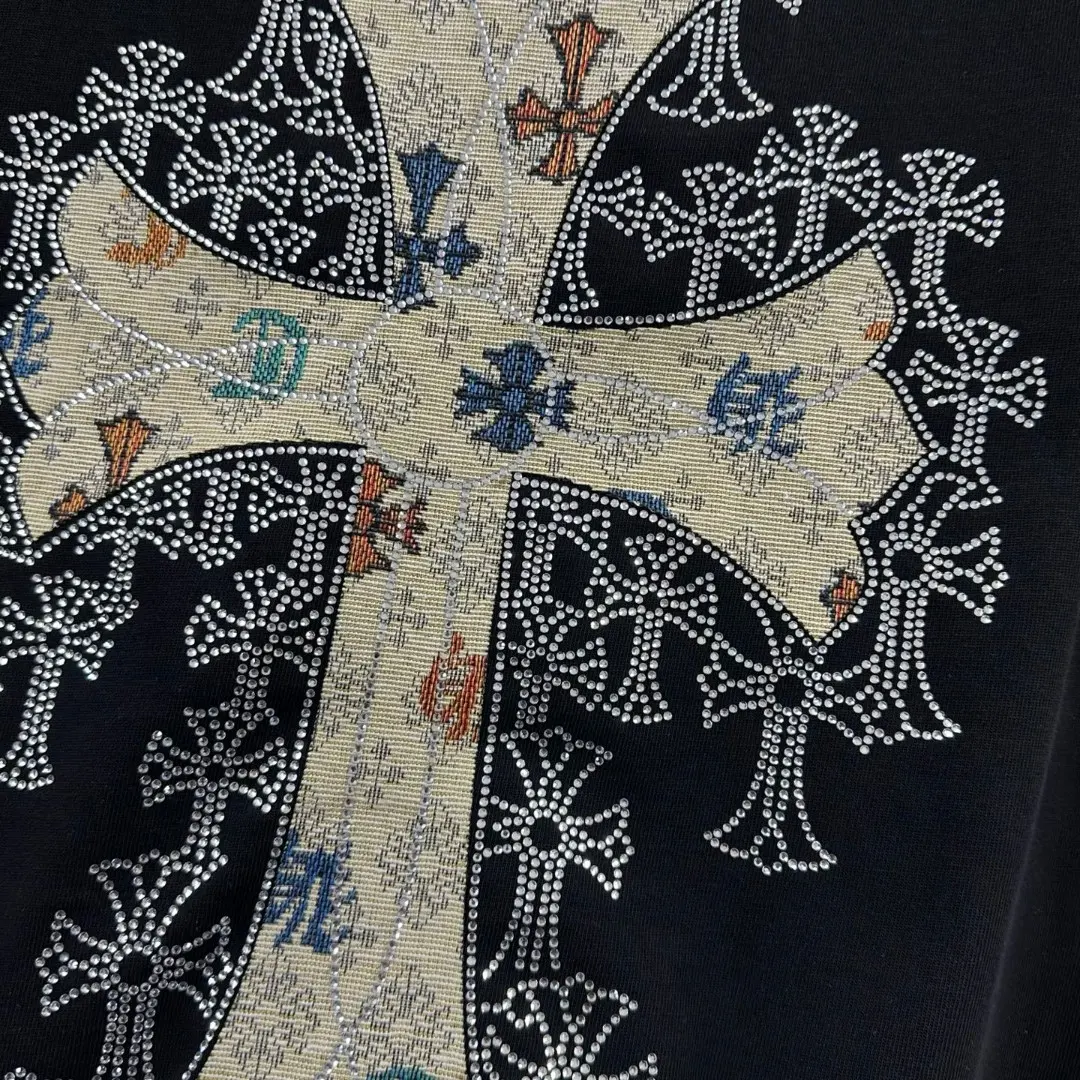 Chrome Hearts Rhinestone Cross Patch T-Shirt D15019680 — view 4