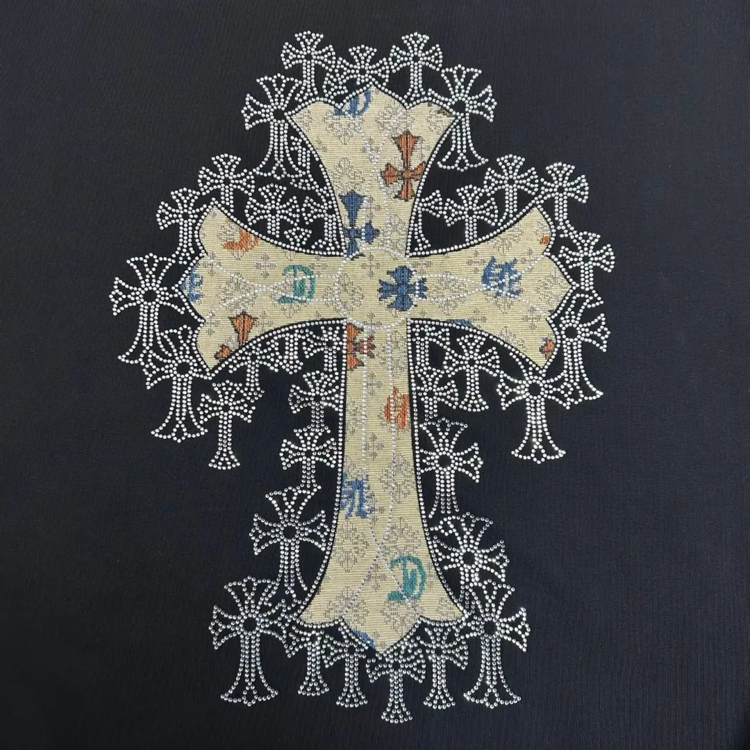 Chrome Hearts Rhinestone Cross Patch T-Shirt D15019680 — view 5