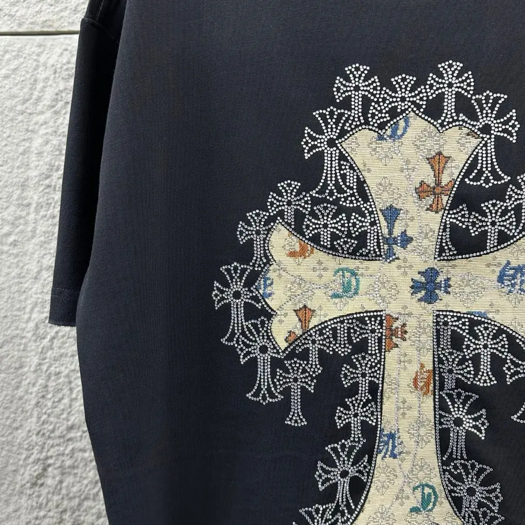 Chrome Hearts Rhinestone Cross Patch T-Shirt D15019680 — view 7