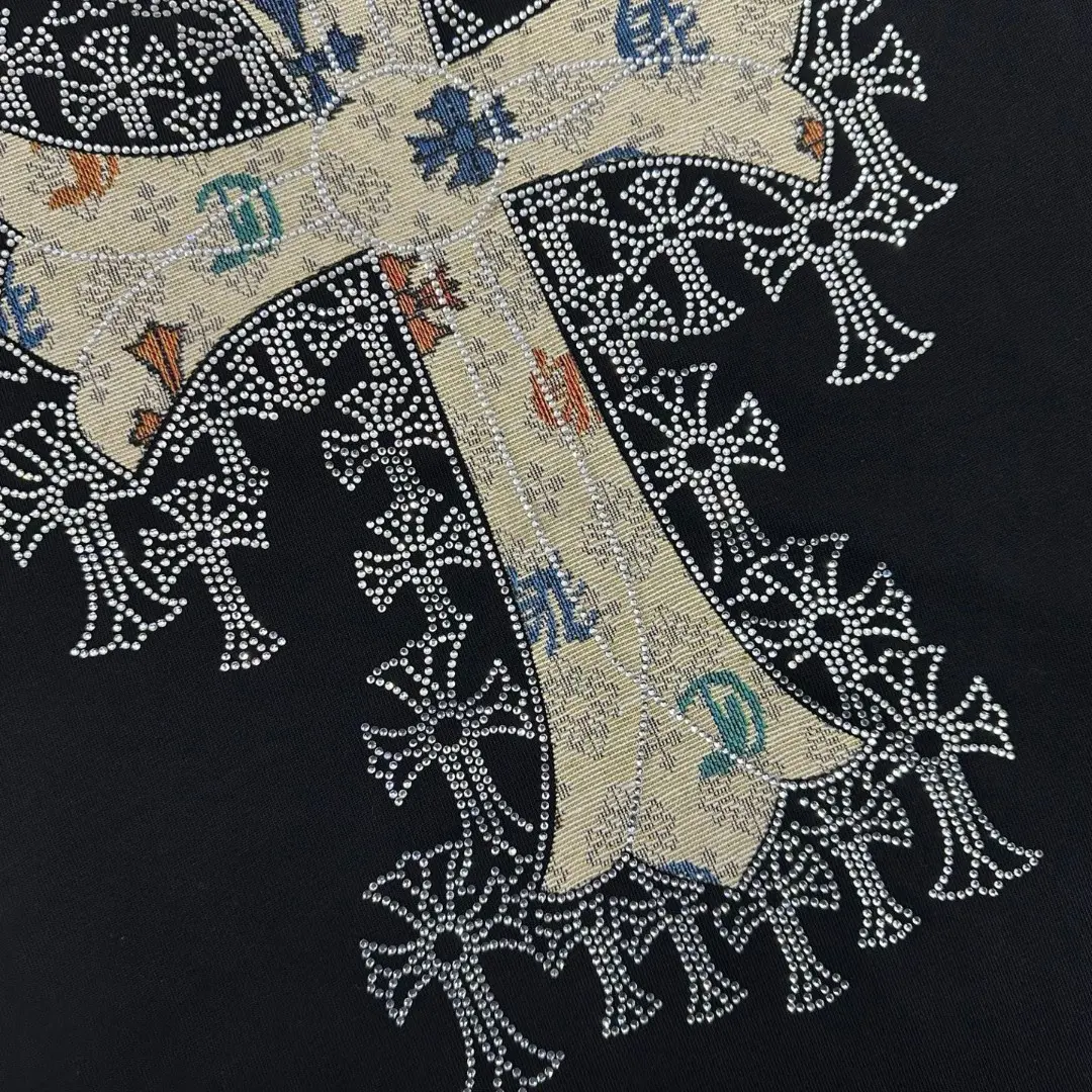 Chrome Hearts Rhinestone Cross Patch T-Shirt D15019680 — view 8