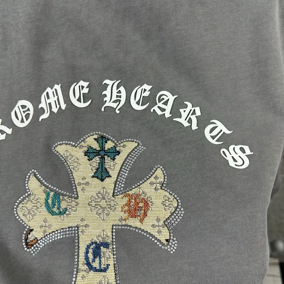 Embellished Distressed Cotton T-Shirt D15019655 — view 5