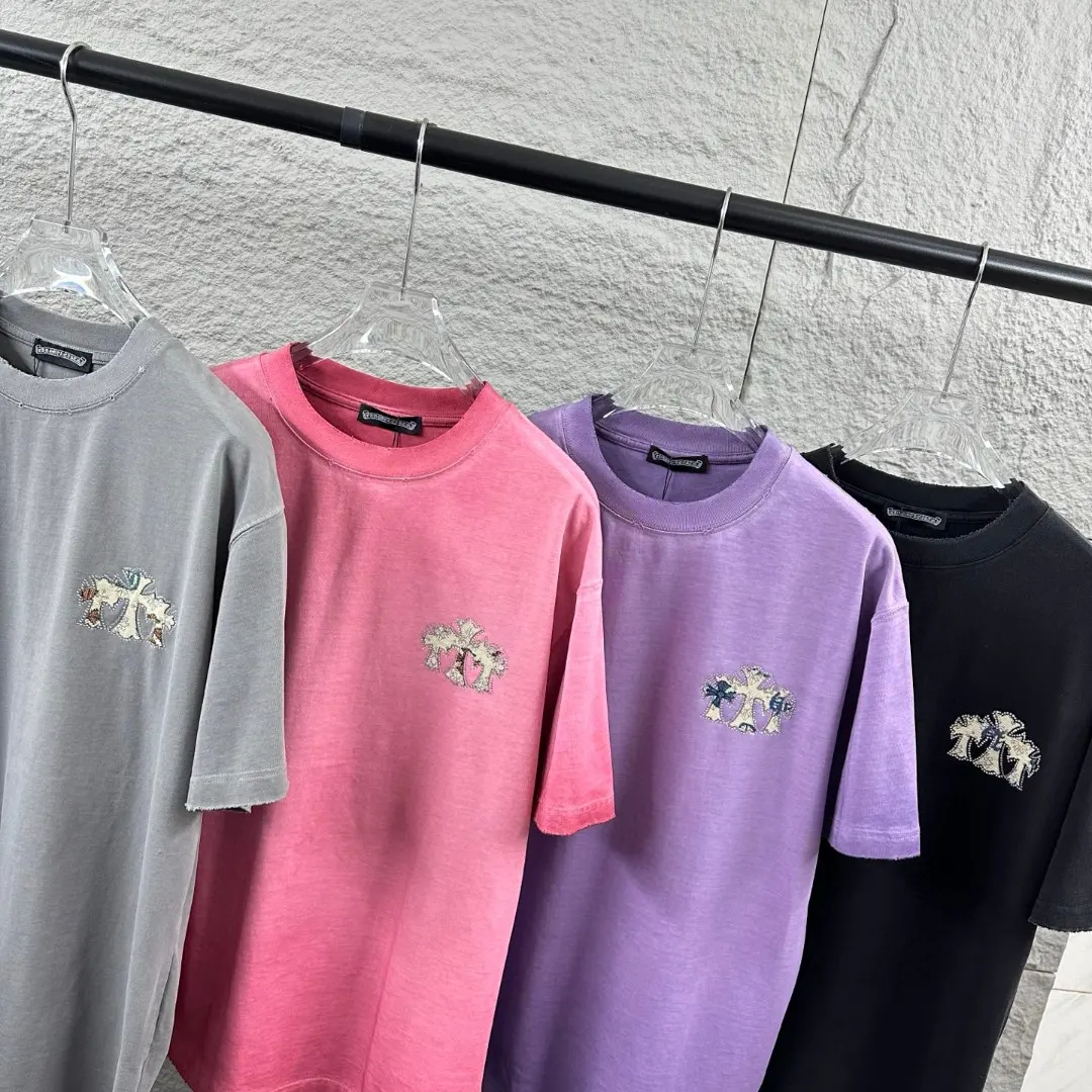 Embellished Distressed Cotton T-Shirt D15019655 — view 7