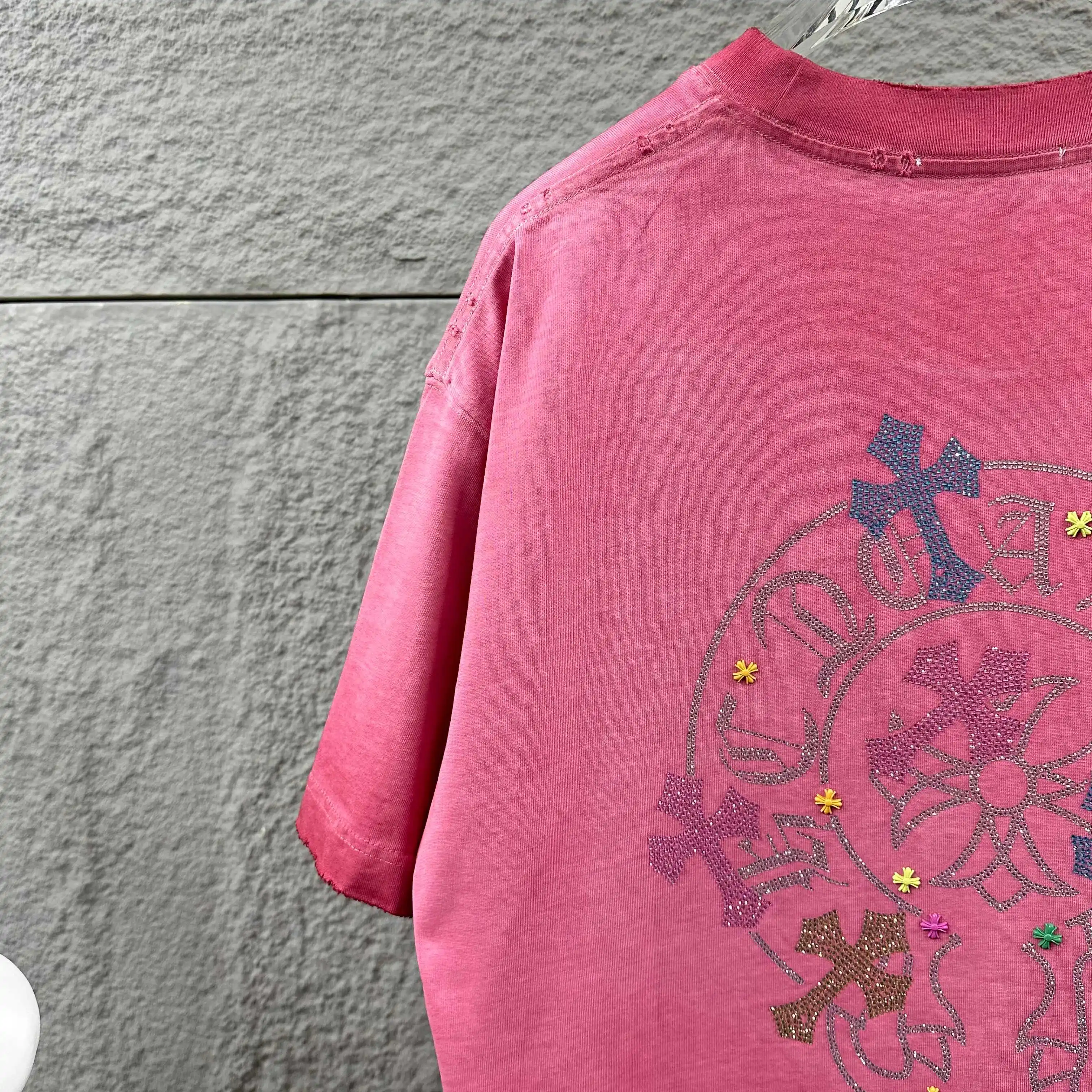 Embellished Distressed Cotton T-Shirt D15012484 — view 3