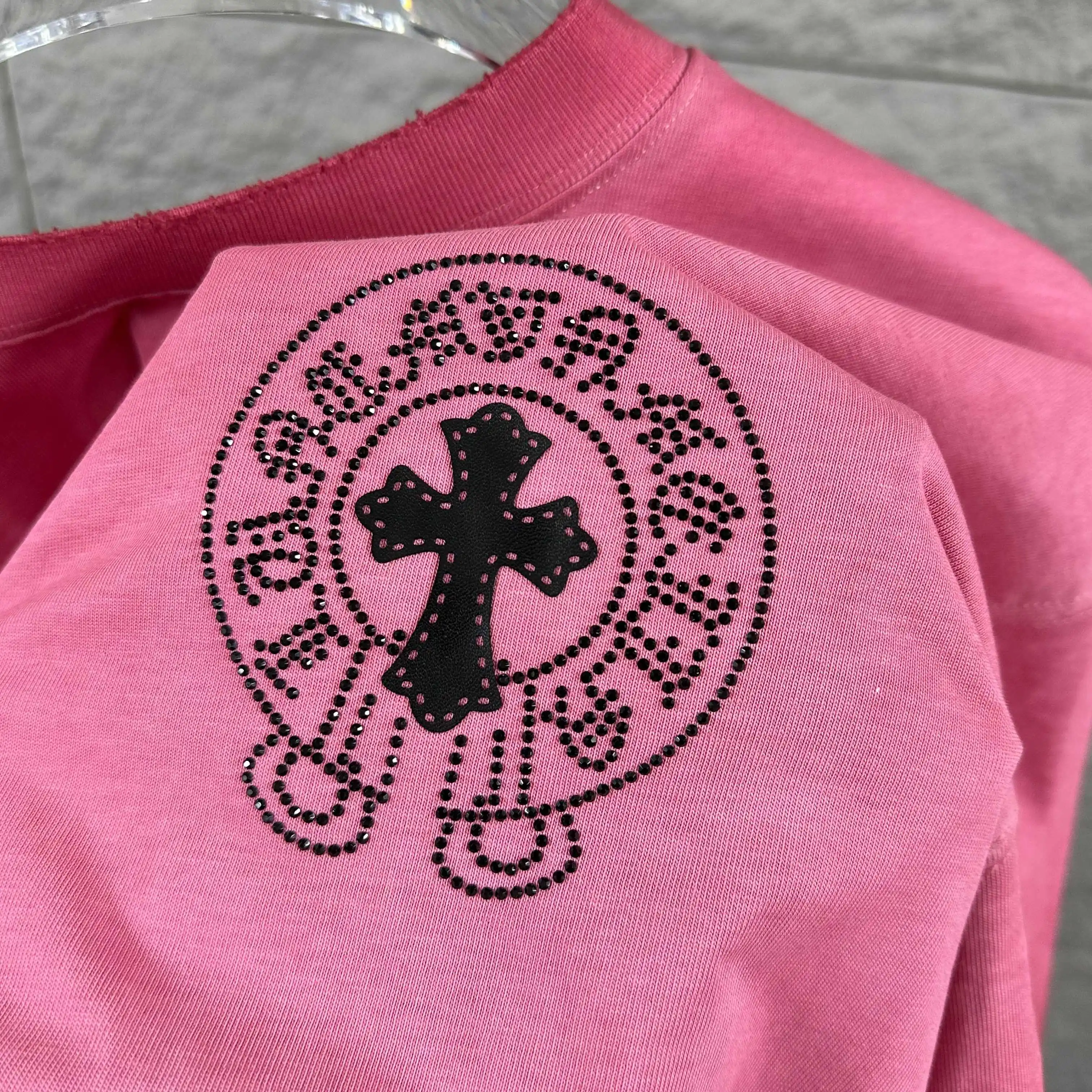 Embellished Distressed Cotton T-Shirt D15012503 — view 4