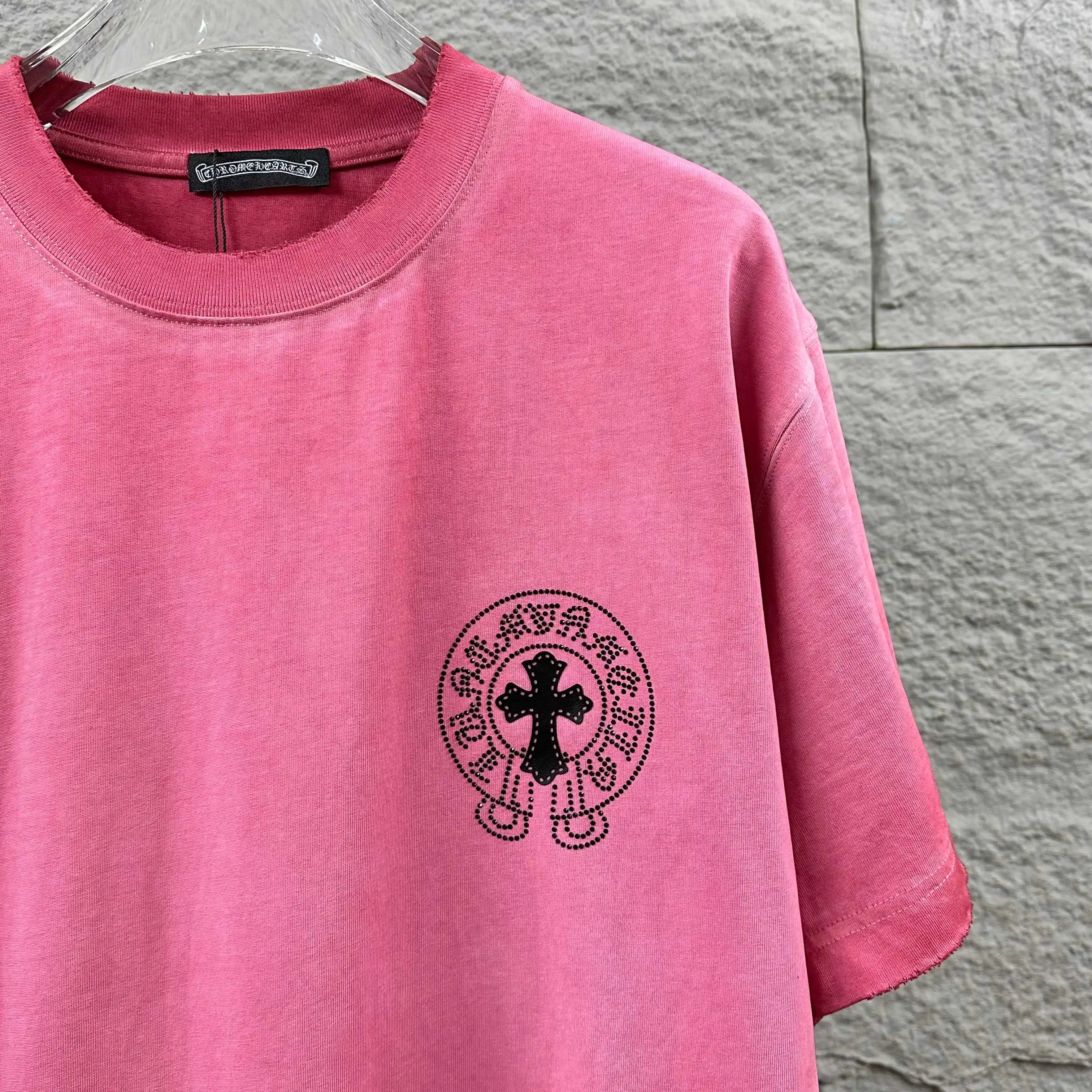Embellished Distressed Cotton T-Shirt D15012503 — view 7