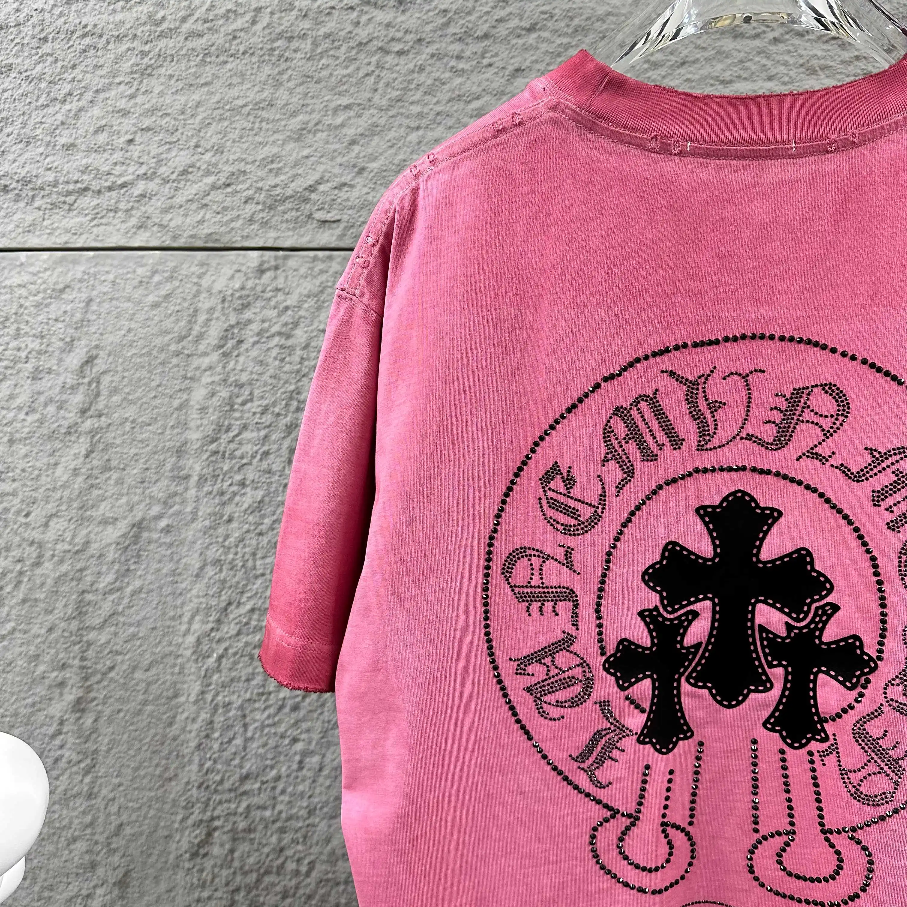 Embellished Distressed Cotton T-Shirt D15012503 — view 8