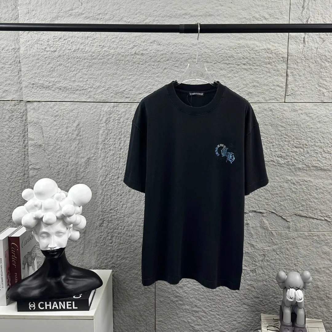 Chrome Hearts Rhinestone Distressed Cotton T-Shirt D15019693 — view 2