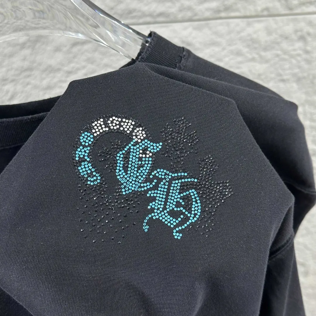 Chrome Hearts Rhinestone Distressed Cotton T-Shirt D15019693 — view 3