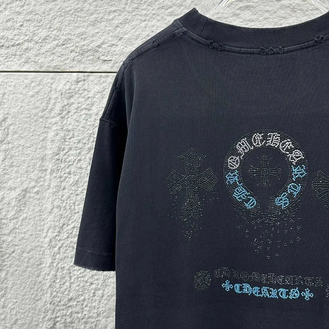 Chrome Hearts Rhinestone Distressed Cotton T-Shirt D15019693 — view 5