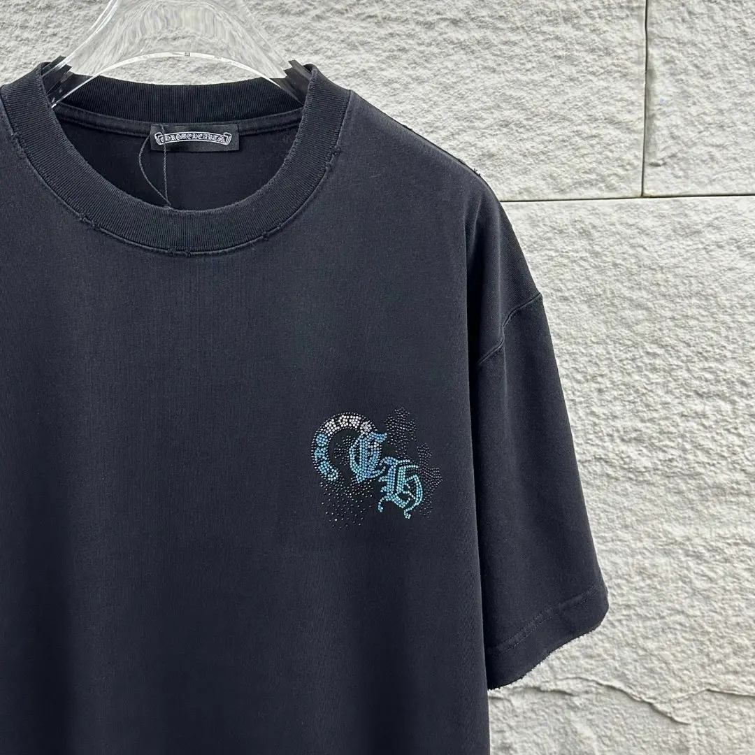Chrome Hearts Rhinestone Distressed Cotton T-Shirt D15019693 — view 6