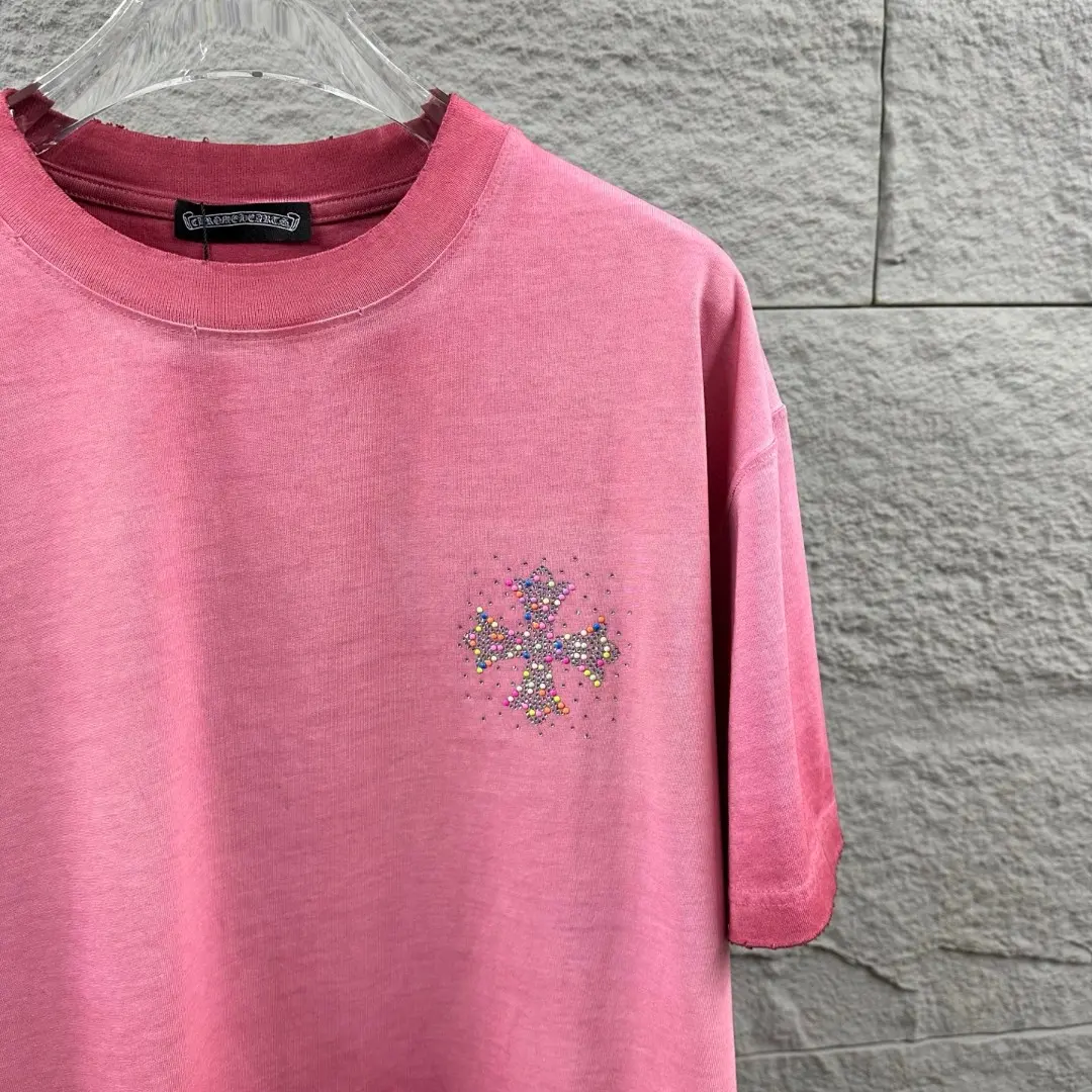 Rhinestone Logo Washed Cotton T-Shirt D15019659 — view 2