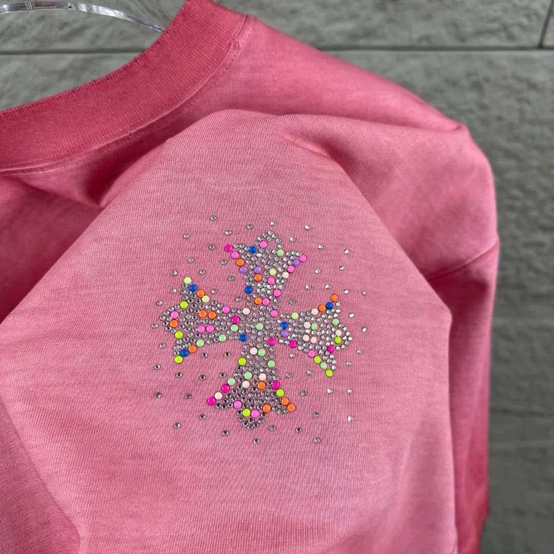 Rhinestone Logo Washed Cotton T-Shirt D15019659 — view 3
