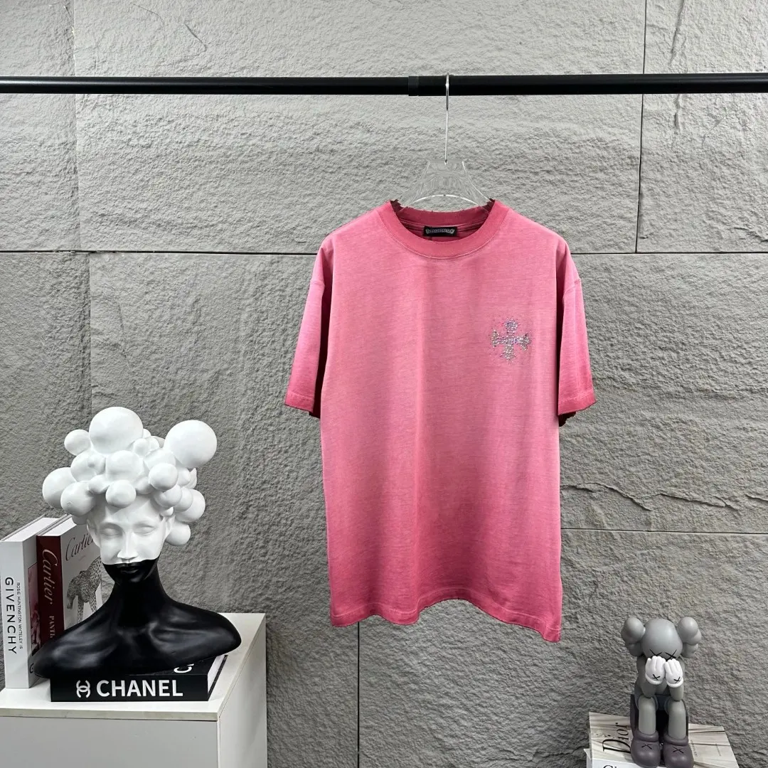 Rhinestone Logo Washed Cotton T-Shirt D15019659 — view 4