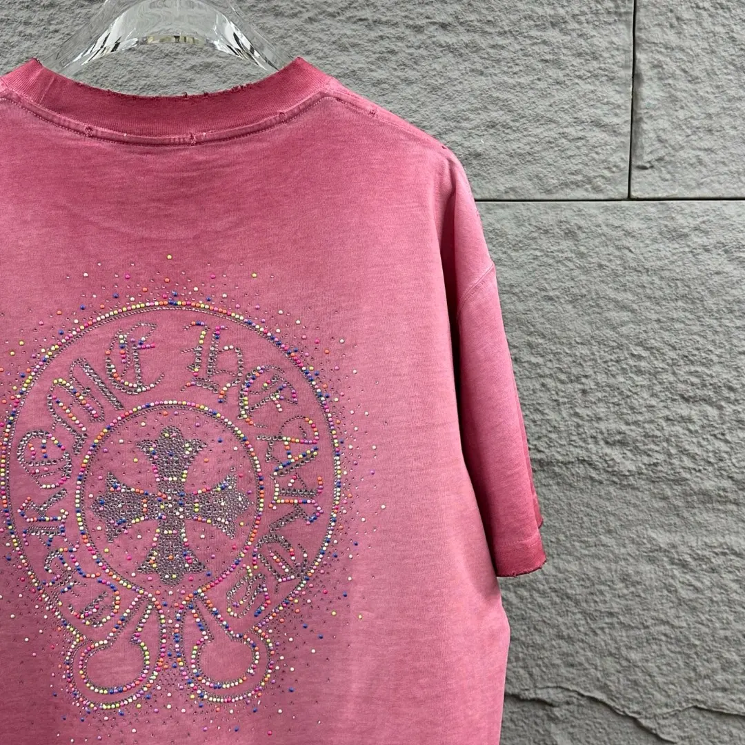 Rhinestone Logo Washed Cotton T-Shirt D15019659 — view 5