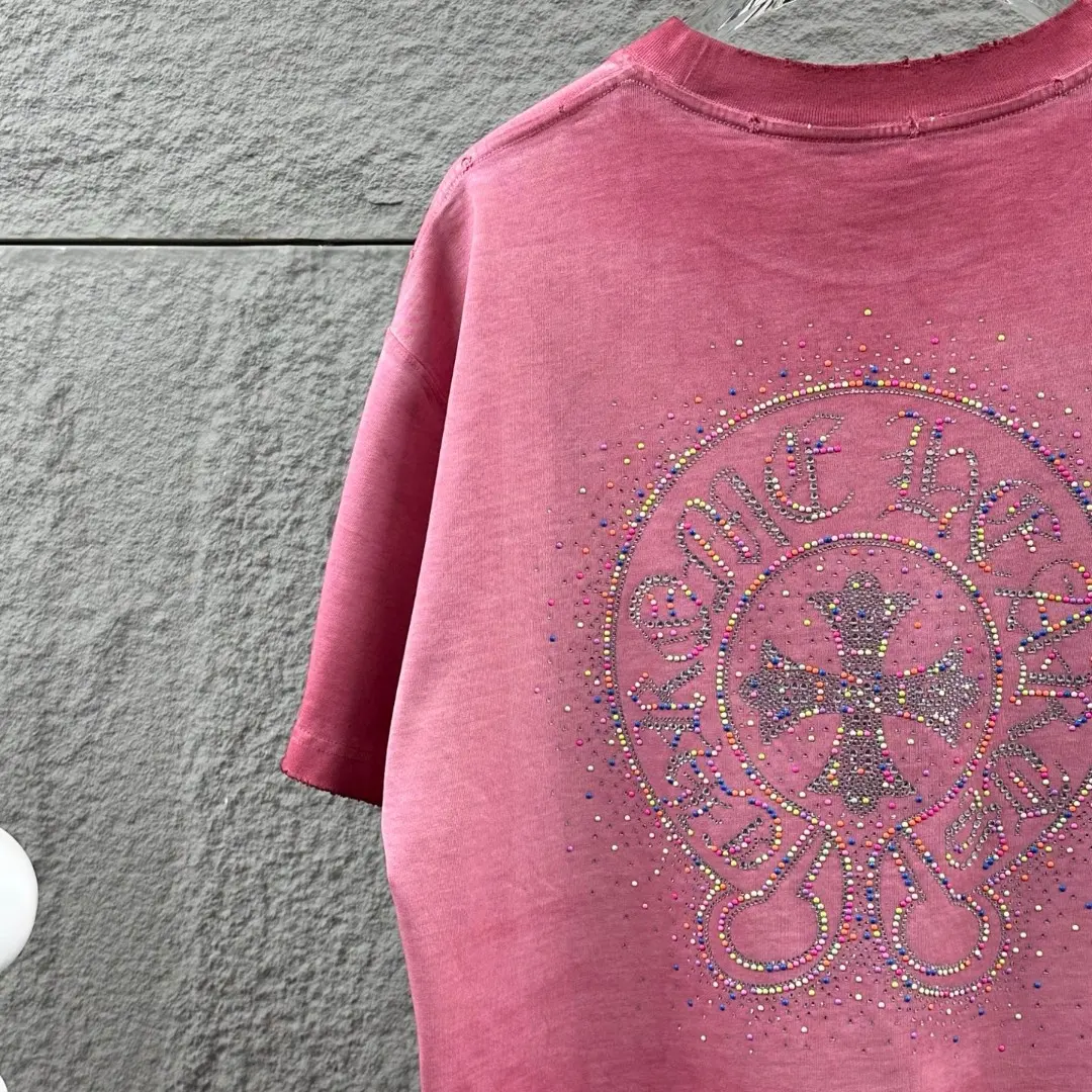 Rhinestone Logo Washed Cotton T-Shirt D15019659 — view 7