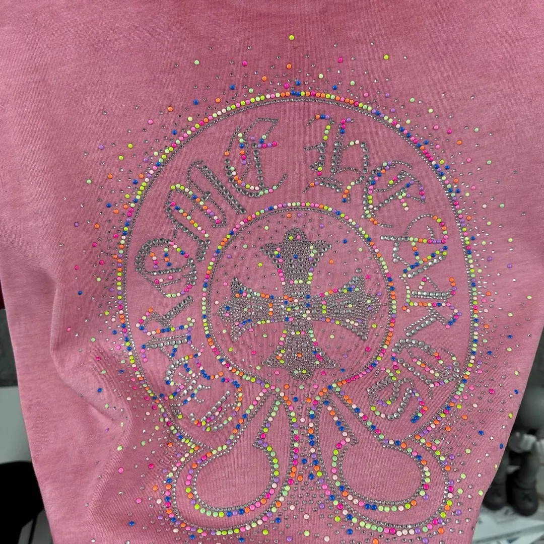 Rhinestone Logo Washed Cotton T-Shirt D15019659 — view 8