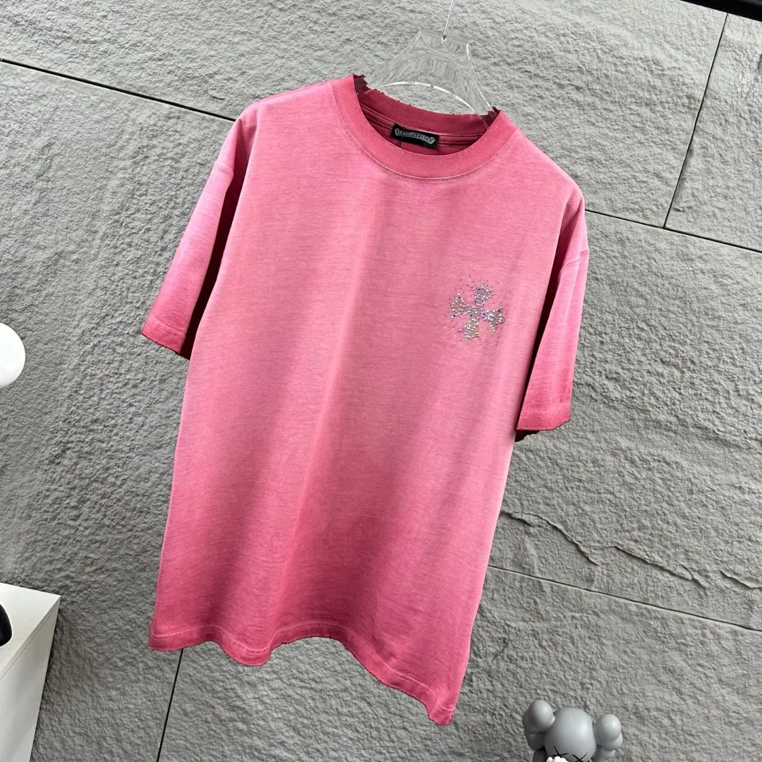 Rhinestone Logo Washed Cotton T-Shirt D15019659 — view 9