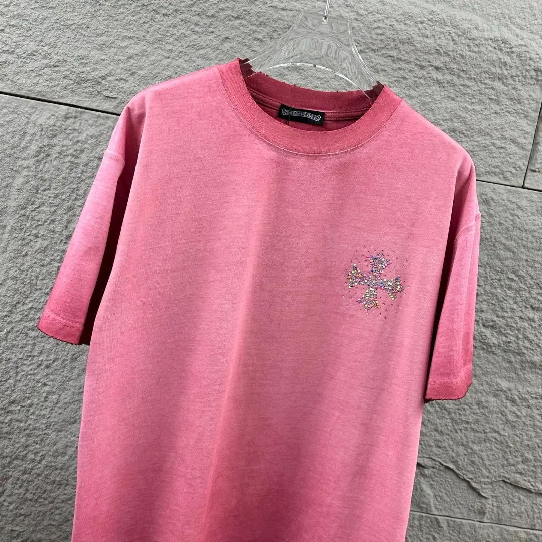 Rhinestone Logo Washed Cotton T-Shirt D15019659 — view 10