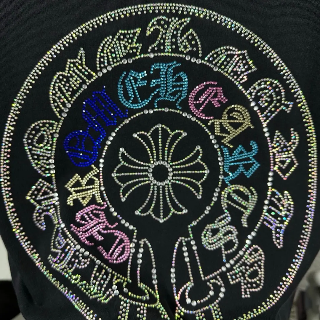 Rhinestone Horseshoe Logo Washed Cotton T-Shirt D15019700 — view 8