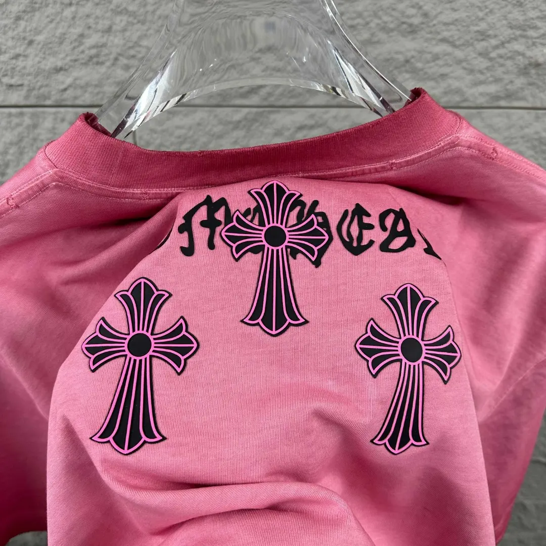 Distressed Rhinestone Logo Cotton T-Shirt D15019686 — view 4