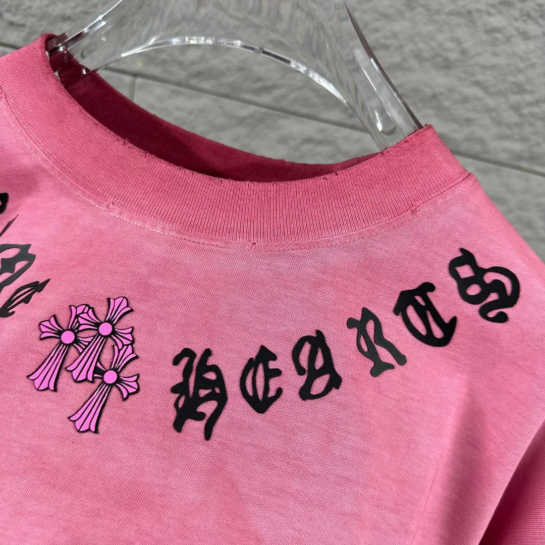 Distressed Rhinestone Logo Cotton T-Shirt D15019686 — view 5