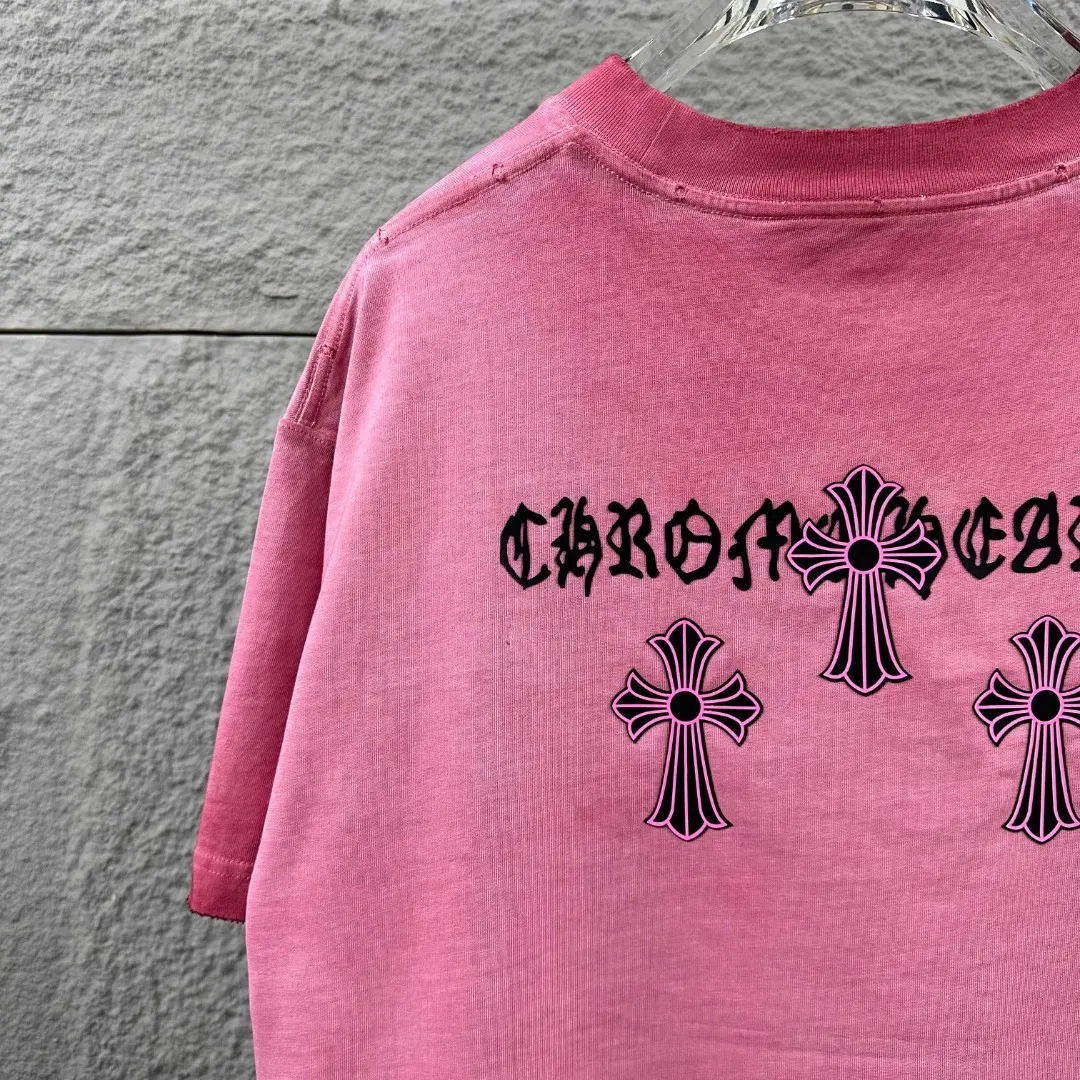 Distressed Rhinestone Logo Cotton T-Shirt D15019686 — view 7