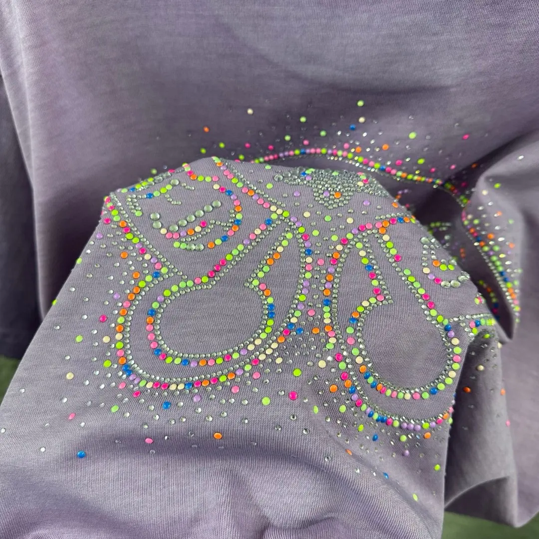 Chrome Hearts Rhinestone Logo Washed Cotton T-Shirt D15019657 — view 9