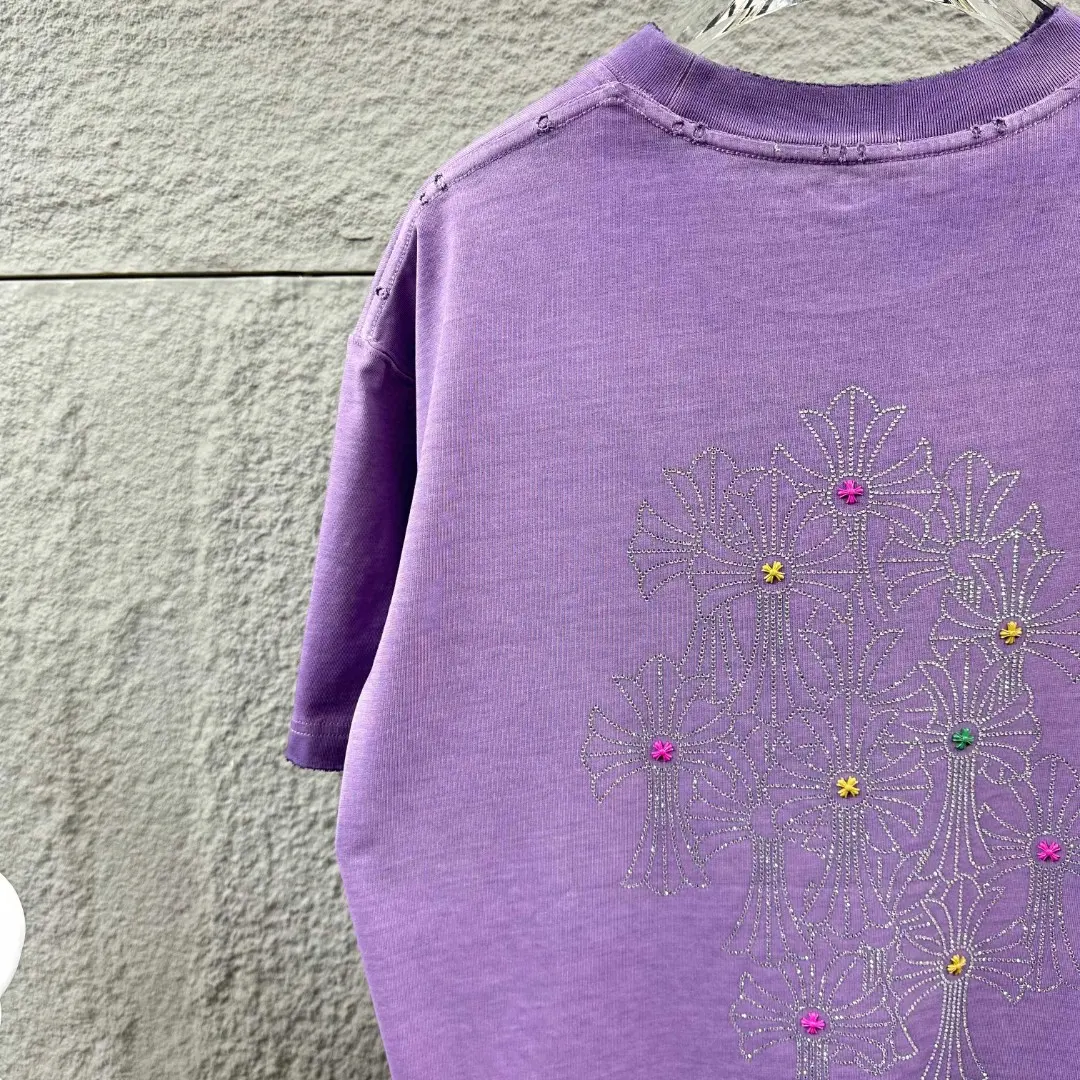 Chrome Hearts Rhinestone Distressed Cotton T-Shirt D15019699 — view 5