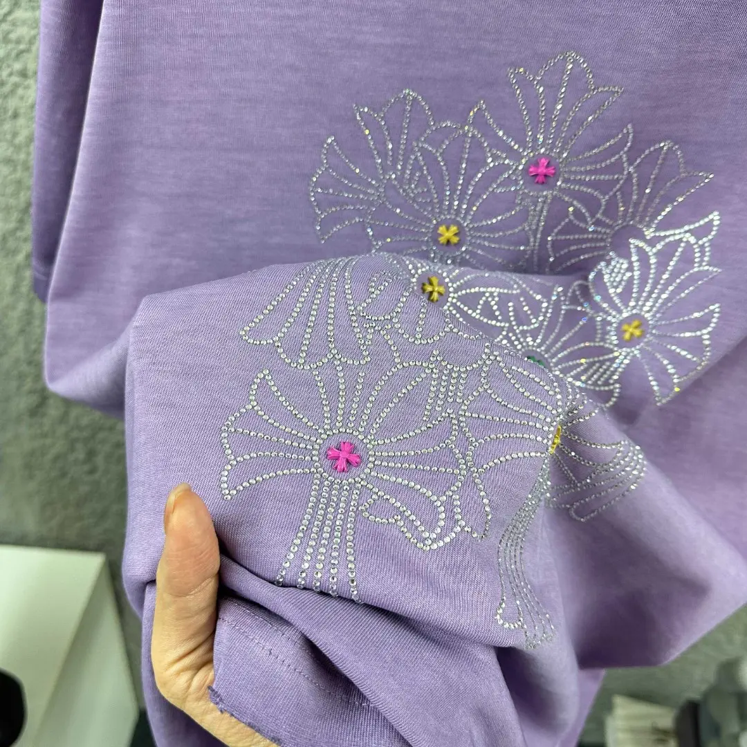 Chrome Hearts Rhinestone Distressed Cotton T-Shirt D15019699 — view 6