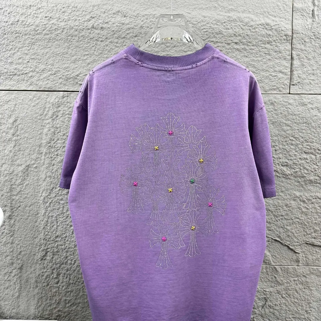 Chrome Hearts Rhinestone Distressed Cotton T-Shirt D15019699 — view 9