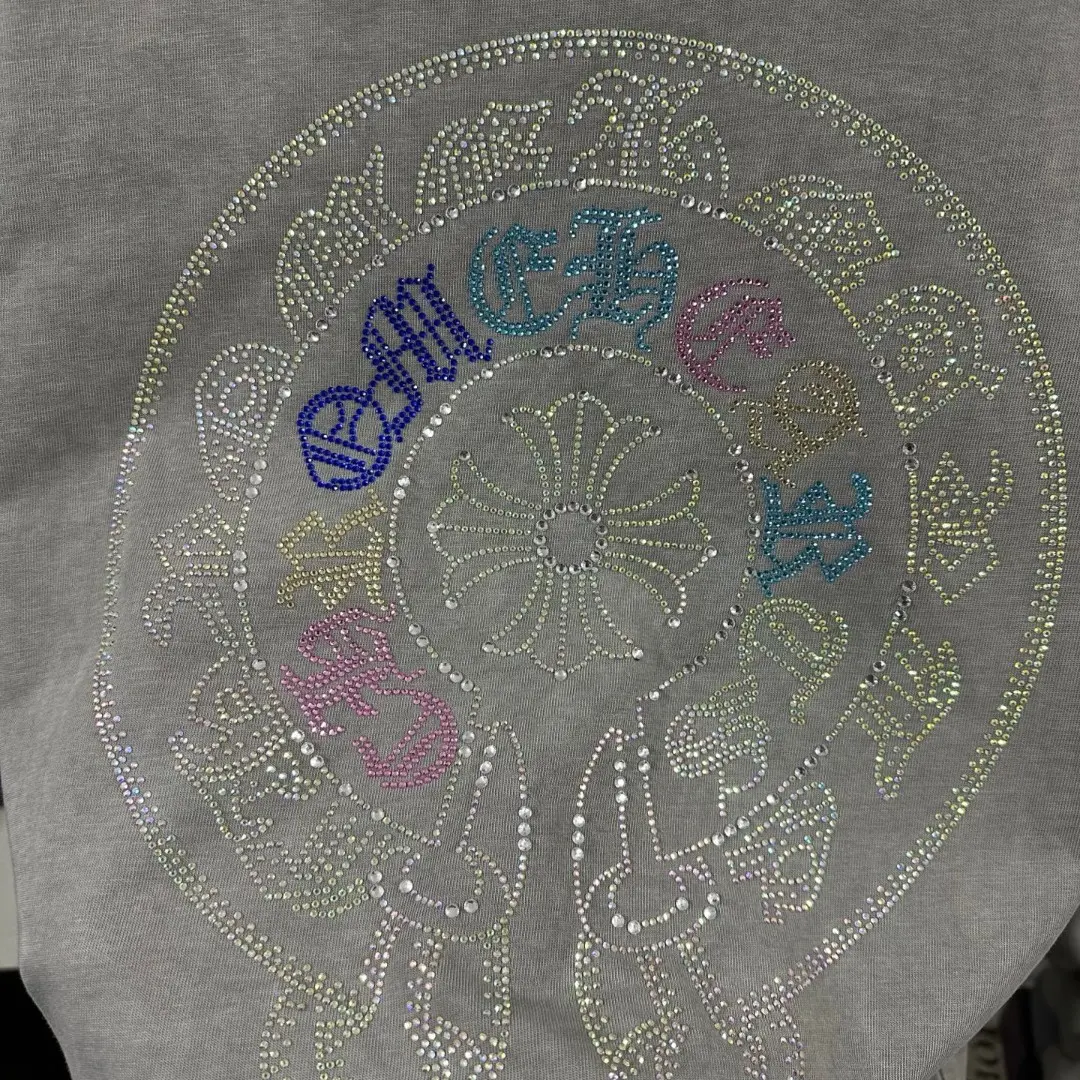 Rhinestone Horseshoe Logo Washed Cotton T-Shirt D15019701 — view 8