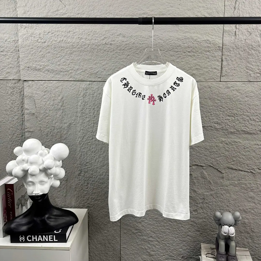 Distressed Rhinestone Logo Cotton T-Shirt D15019684 — view 2
