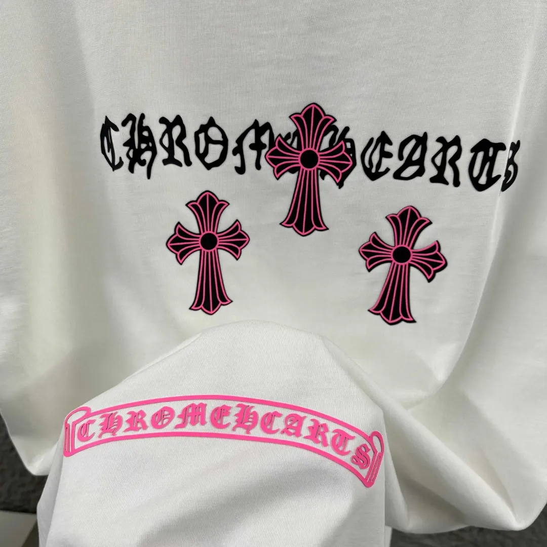 Distressed Rhinestone Logo Cotton T-Shirt D15019684 — view 3