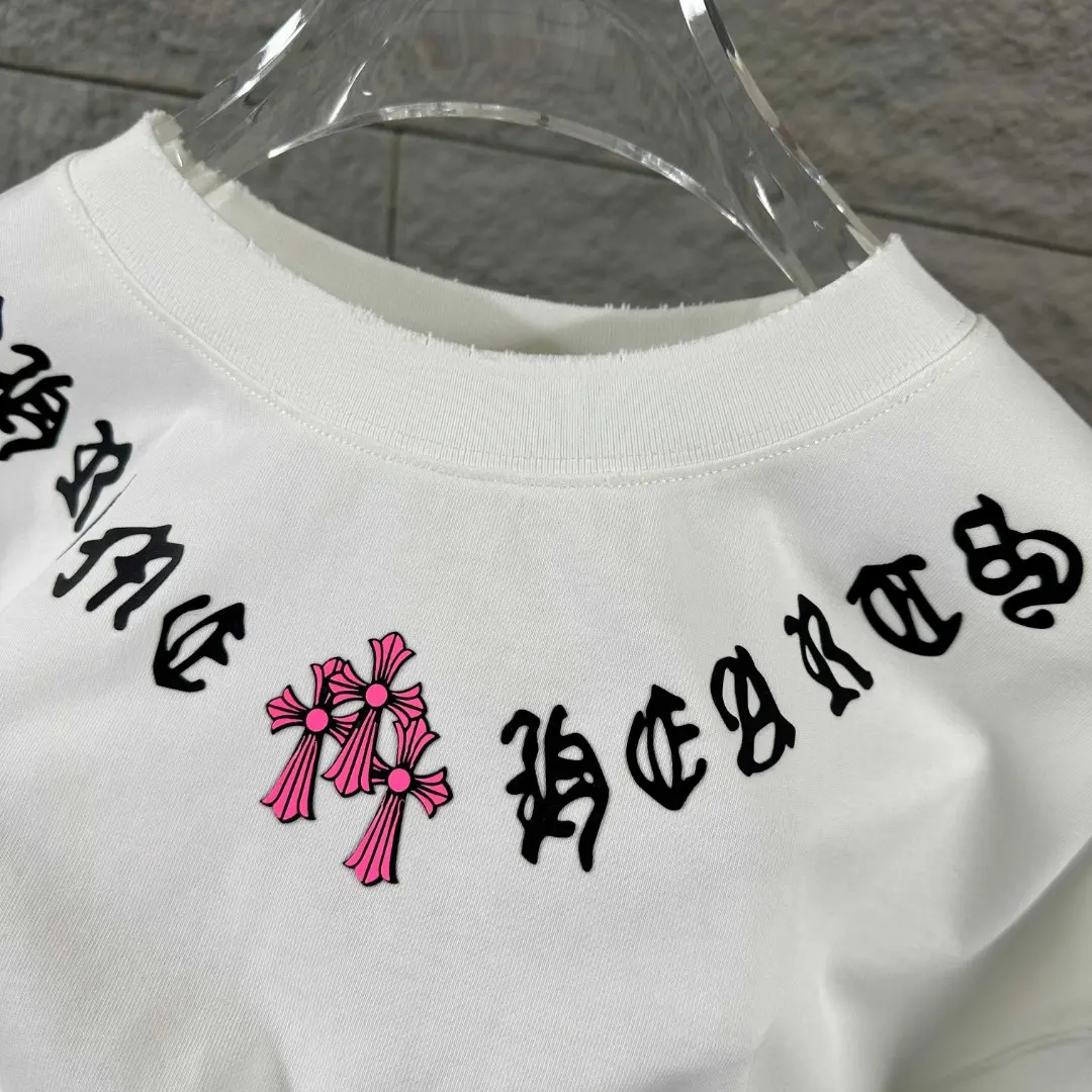 Distressed Rhinestone Logo Cotton T-Shirt D15019684 — view 4