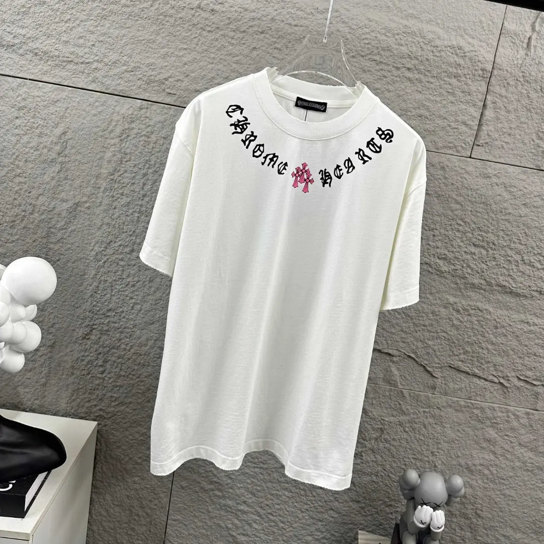 Distressed Rhinestone Logo Cotton T-Shirt D15019684 — view 5