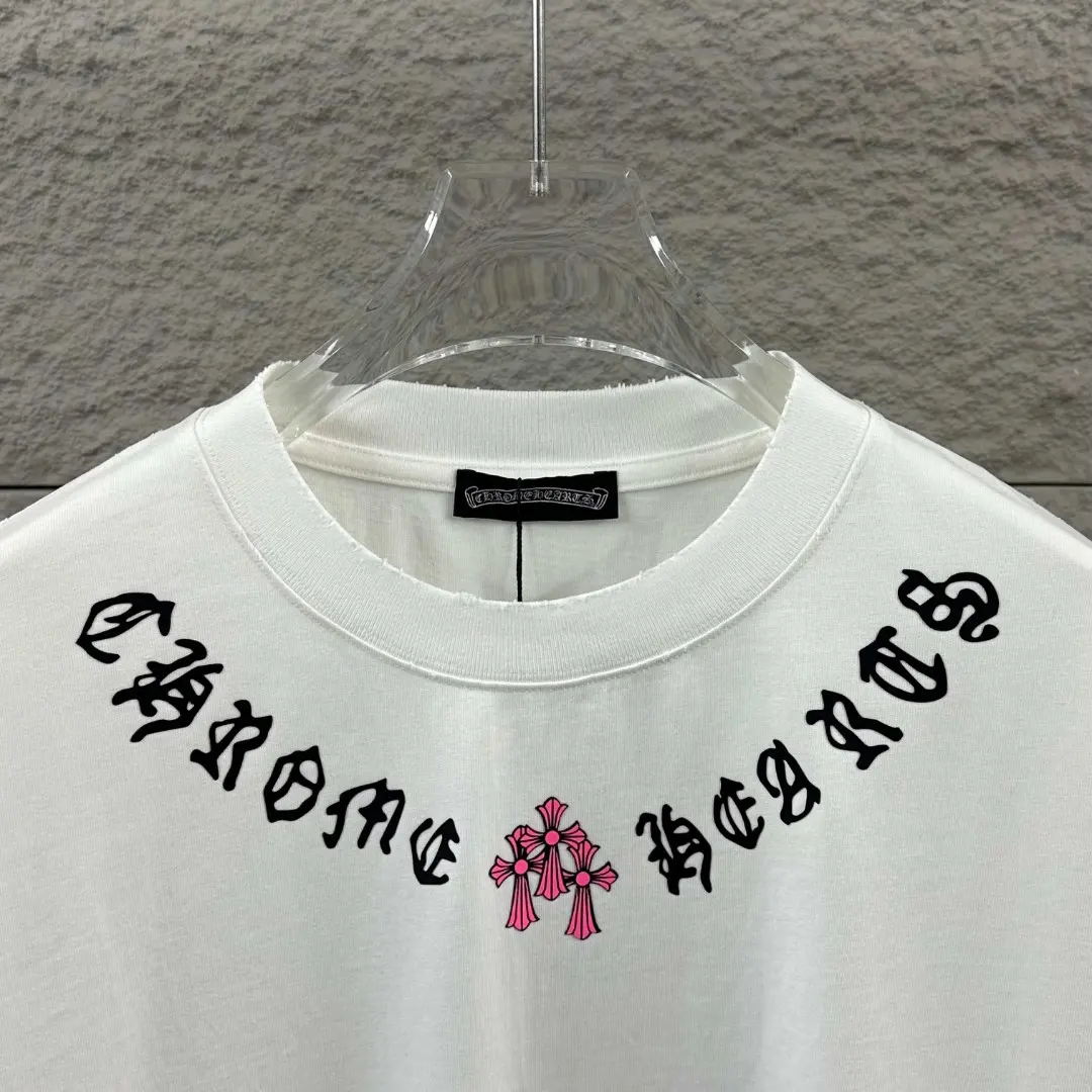 Distressed Rhinestone Logo Cotton T-Shirt D15019684 — view 6