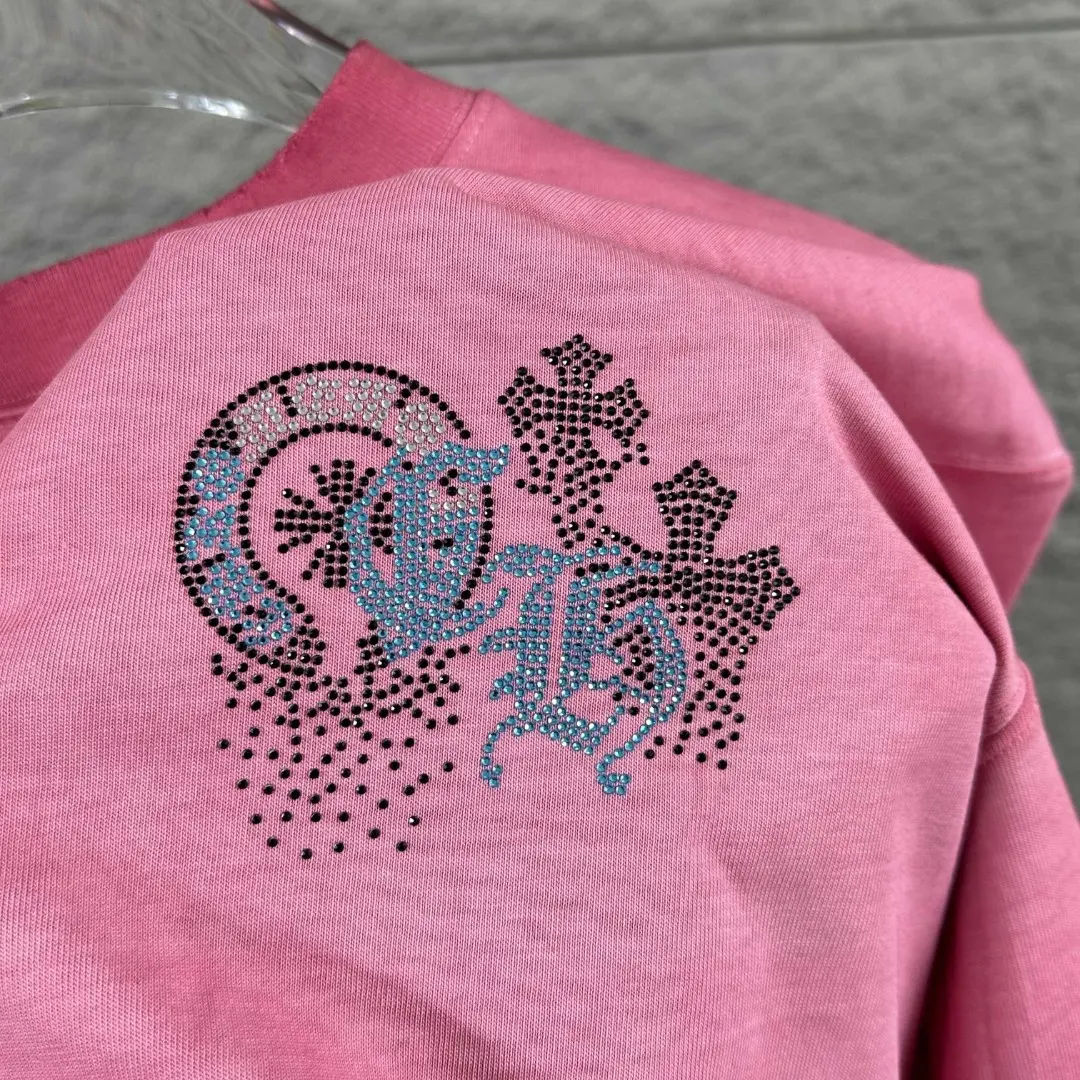 Rhinestone Embellished Washed Cotton T-Shirt D15019692 — view 6