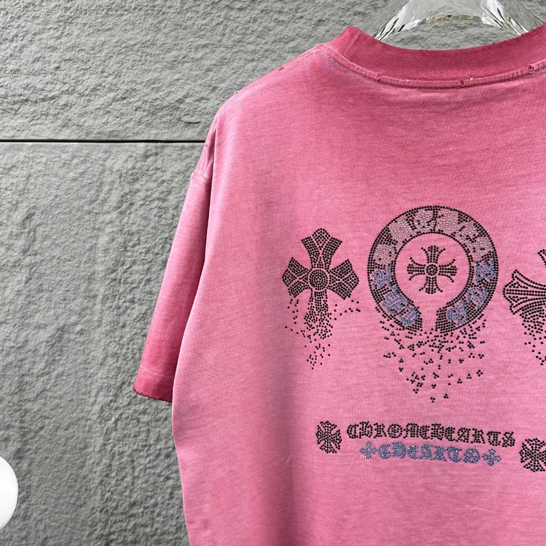Rhinestone Embellished Washed Cotton T-Shirt D15019692 — view 9