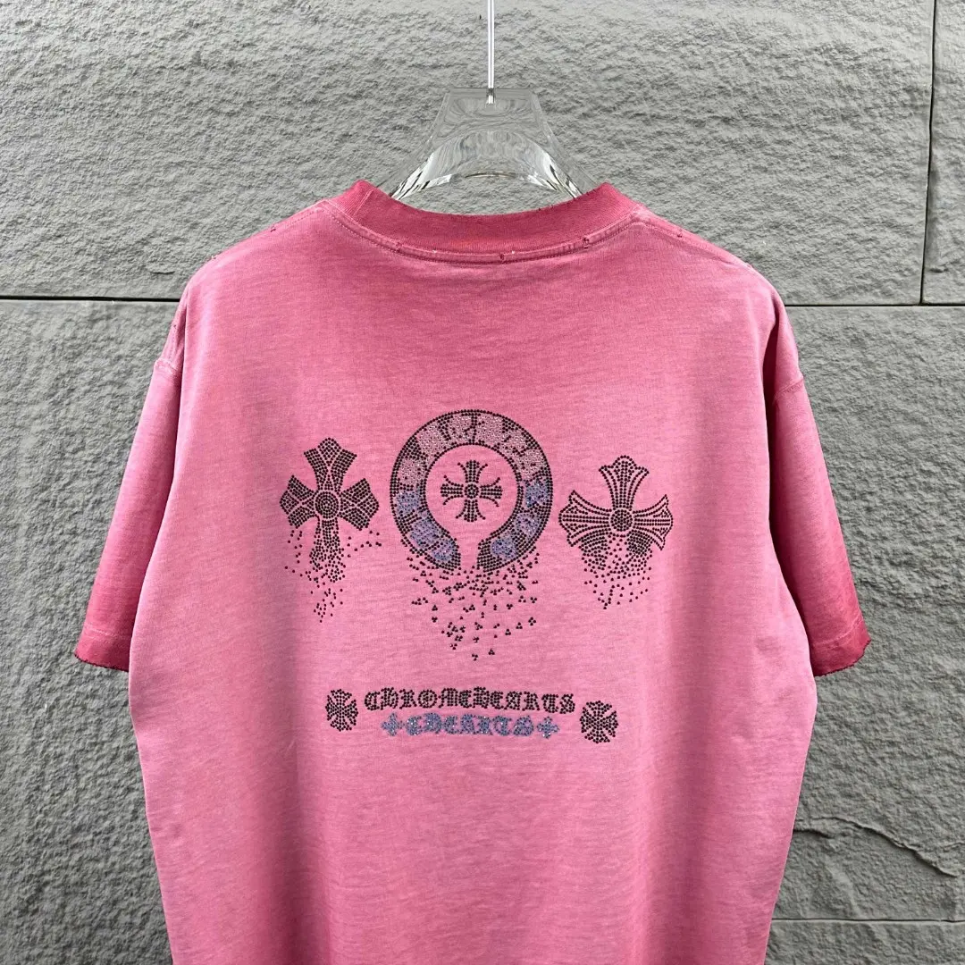 Rhinestone Embellished Washed Cotton T-Shirt D15019692 — view 10