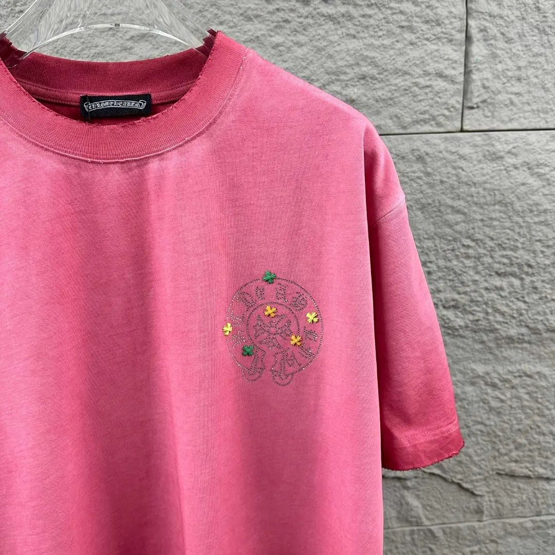Chrome Hearts Rhinestone Distressed Cotton T-Shirt D15019690 — view 4