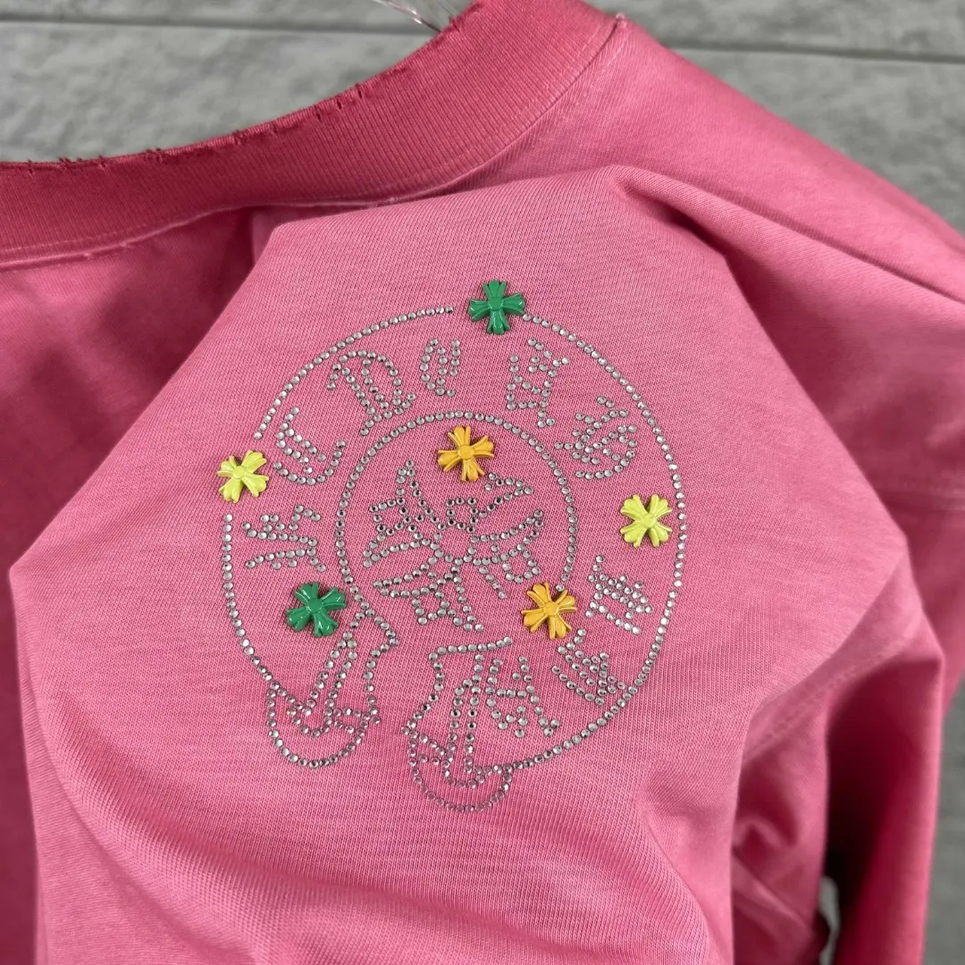 Chrome Hearts Rhinestone Distressed Cotton T-Shirt D15019690 — view 5
