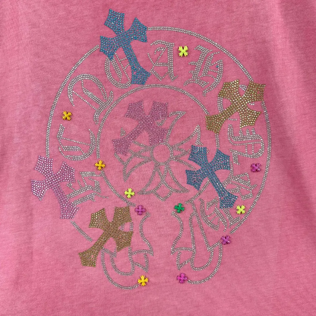 Chrome Hearts Rhinestone Distressed Cotton T-Shirt D15019690 — view 8