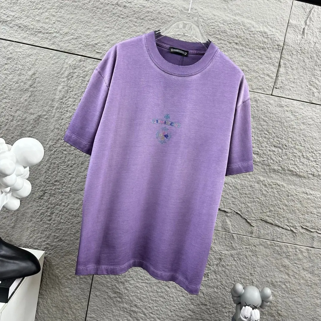 Rhinestone Logo Washed Cotton T-Shirt D15019702 — view 2